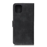 Housse iPhone 11 Effet Peau de Crocodile Coutures Housse iPhone 11 Effet Peau de Crocodile Coutures