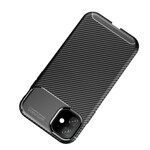 Coque iPhone 11 Flexible Texture Fibre Carbone