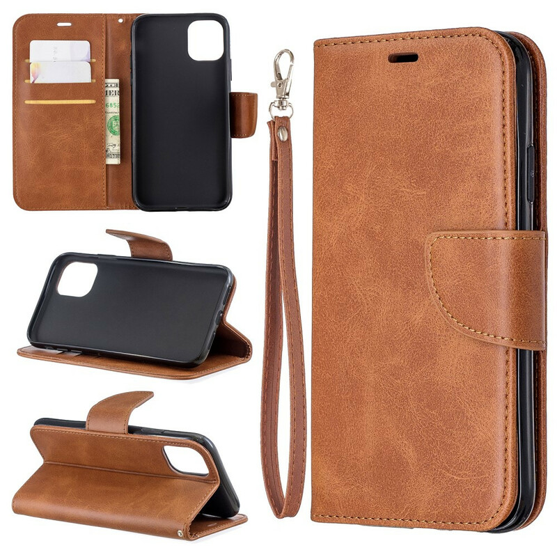 Housse iPhone 11 Style Cuir à Lanière