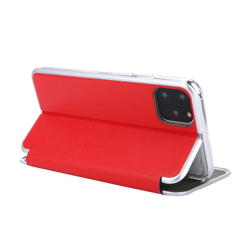 Flip Cover iPhone 11 Pro Simili Cuir CMAI2 Rebords Métallisés