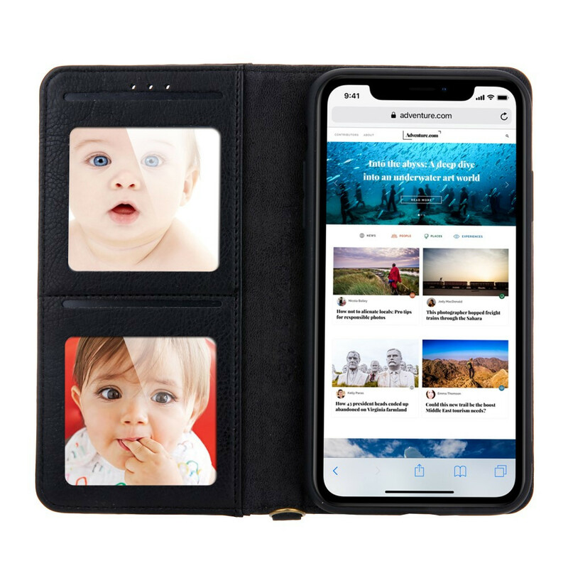 Flip Cover iPhone 11 Style Cuir Classe Première Flip Cover iPhone 11 Style Cuir Classe Première