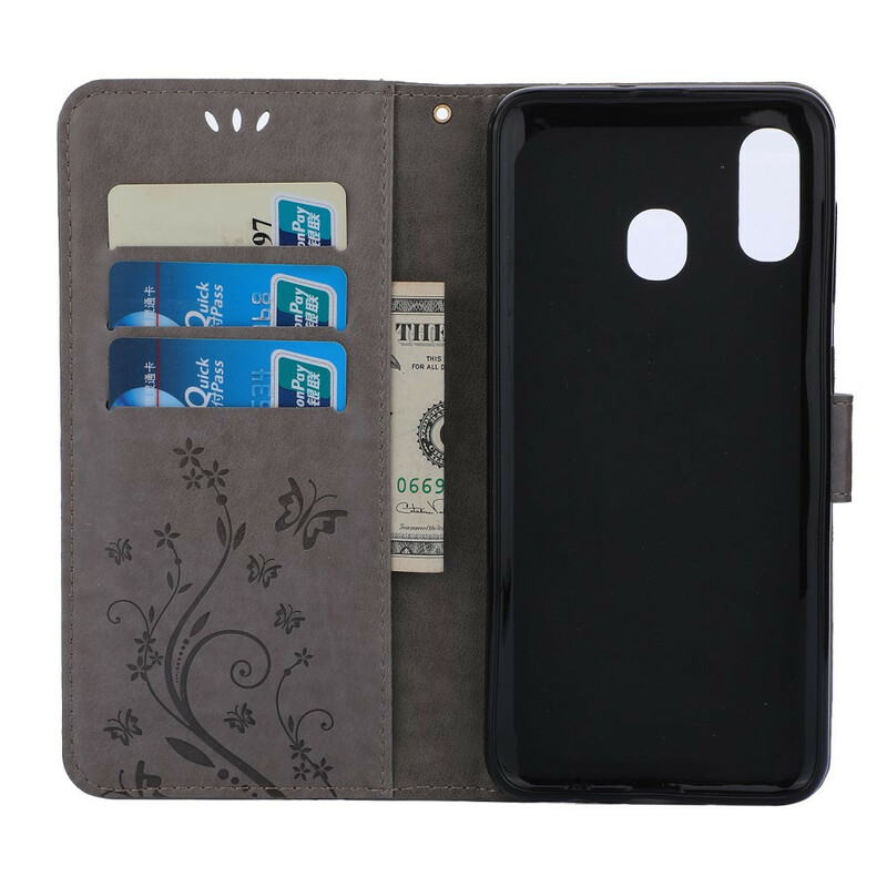 Housse Samsug Galaxy A30 Papillons et Fleurs