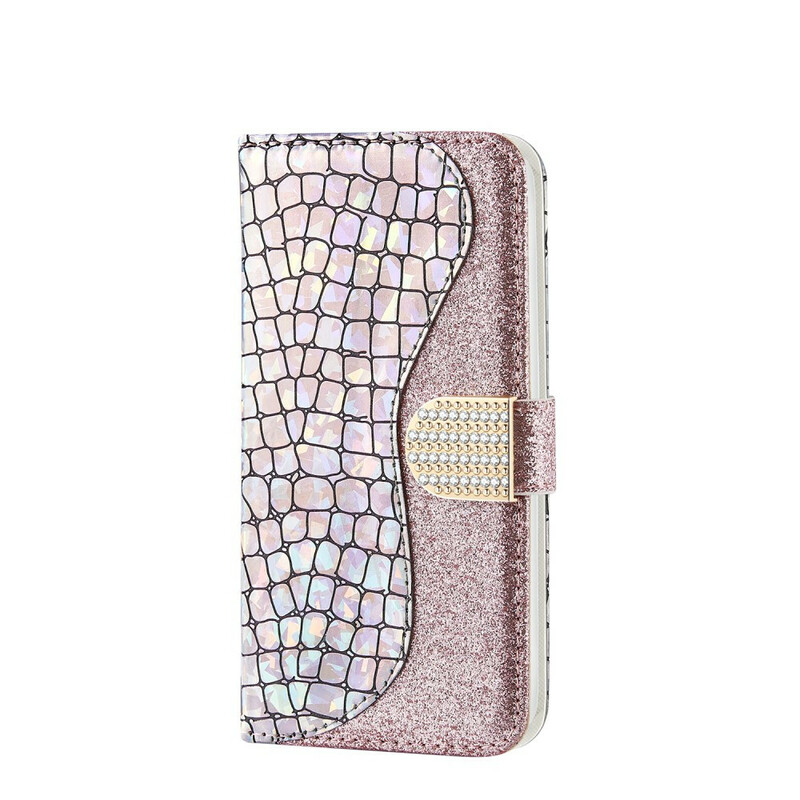 Housse Samsung Galaxy A30 Croco Diamants