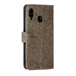 Housse Samsung Galaxy A30 Fleurs Tribales à Lanière Housse Samsung Galaxy A30 Fleurs Tribales à Lanière