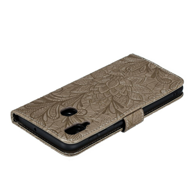 Housse Samsung Galaxy A30 Fleurs Tribales à Lanière Housse Samsung Galaxy A30 Fleurs Tribales à Lanière
