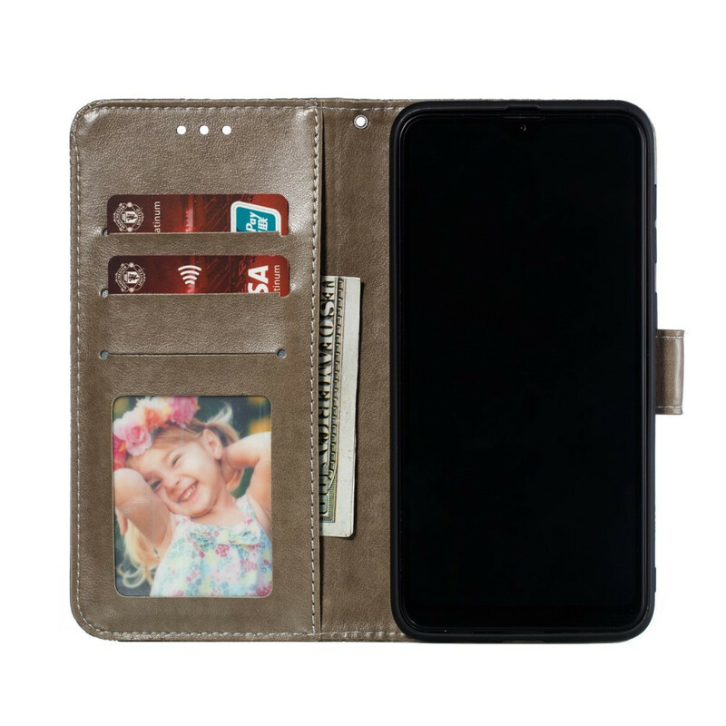Housse Samsung Galaxy A30 Fleurs Tribales à Lanière Housse Samsung Galaxy A30 Fleurs Tribales à Lanière