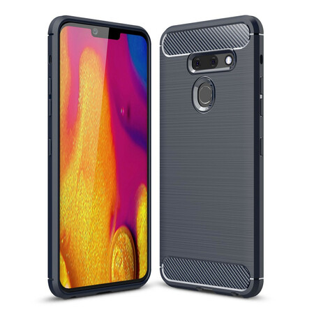 Coque LG G8 ThinQ Fibre Carbone Brossée