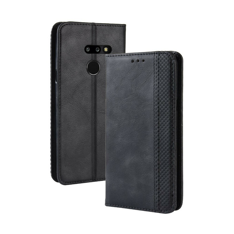 Flip Cover LG G8 ThinQ Effet Cuir Vintage Stylisé Flip Cover LG G8 ThinQ Effet Cuir Vintage Stylisé