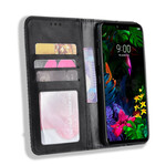Flip Cover LG G8 ThinQ Effet Cuir Vintage Stylisé Flip Cover LG G8 ThinQ Effet Cuir Vintage Stylisé