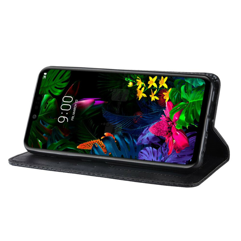 Flip Cover LG G8 ThinQ Effet Cuir Vintage Stylisé Flip Cover LG G8 ThinQ Effet Cuir Vintage Stylisé