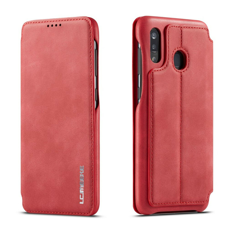 Flip Cover Samsung Galaxy A30 LC.IMEEKE Effet Cuir