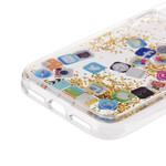 Coque iPhone 11 Pro Max Icônes APP Paillettes Coque iPhone 11 Pro Max Icônes APP Paillettes