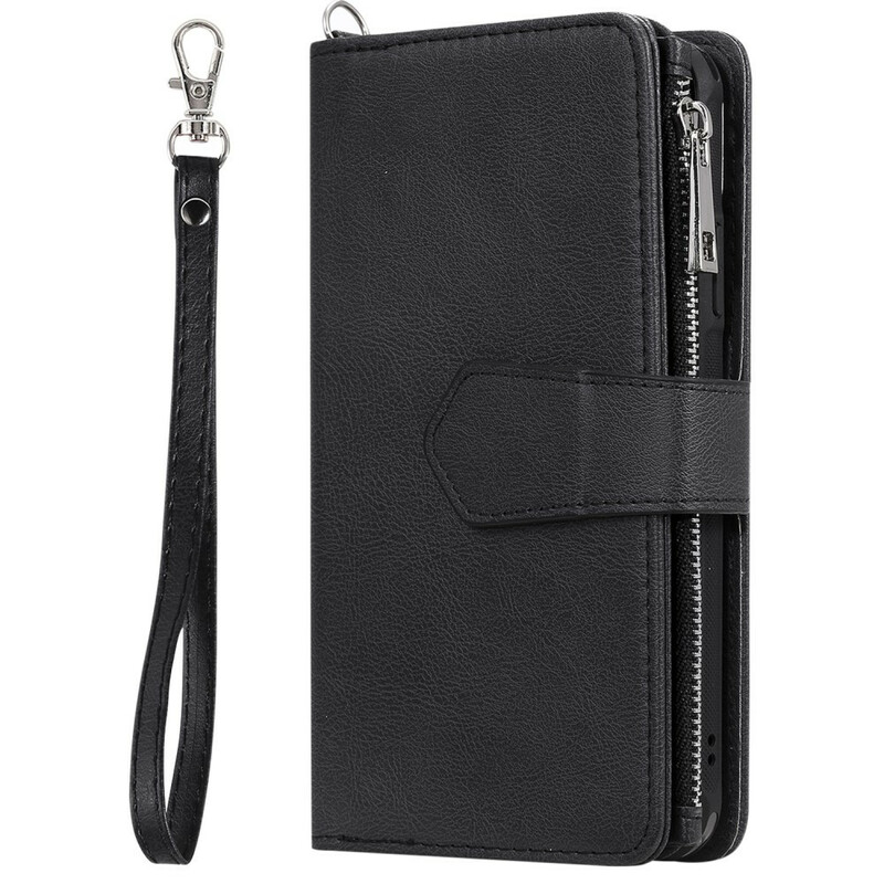 Étui Magnétique 3-en-1 Pour IPhone 12/12 Pro - Porte-cartes, Support, Coque Détachable - Cuir PU - Noir