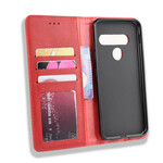 Flip Cover LG G8S ThinQ Effet Cuir Vintage Stylisé Flip Cover LG G8S ThinQ Effet Cuir Vintage Stylisé