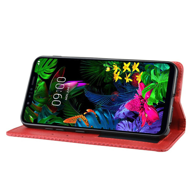 Flip Cover LG G8S ThinQ Effet Cuir Vintage Stylisé Flip Cover LG G8S ThinQ Effet Cuir Vintage Stylisé