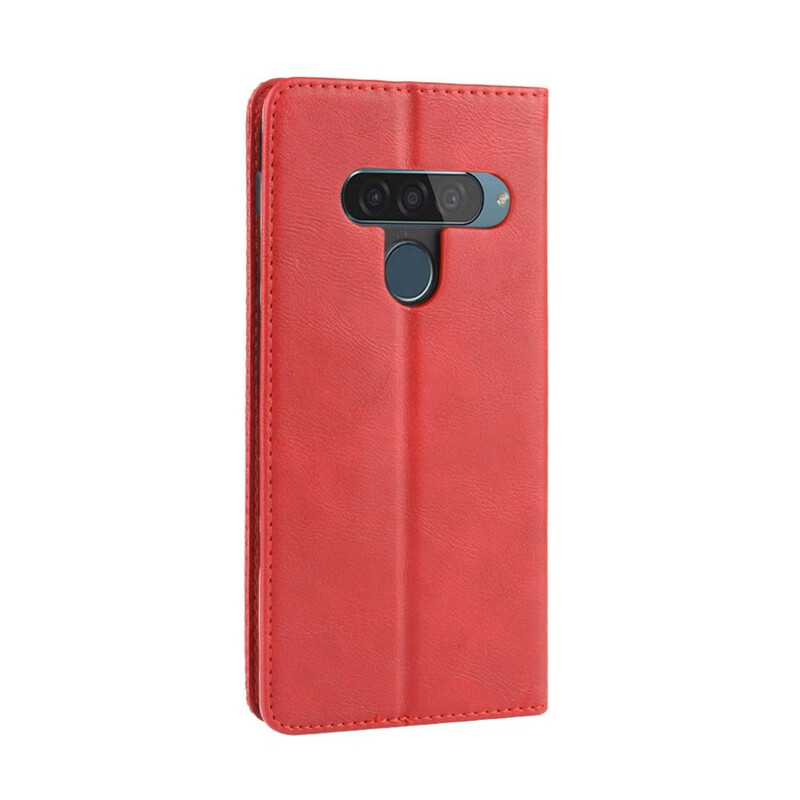 Flip Cover LG G8S ThinQ Effet Cuir Vintage Stylisé Flip Cover LG G8S ThinQ Effet Cuir Vintage Stylisé