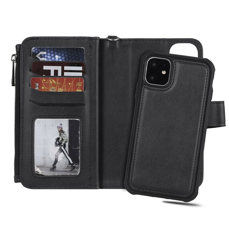 Housse iPhone 11 Coque Détachable Portefeuille Housse iPhone 11 Coque Détachable Portefeuille