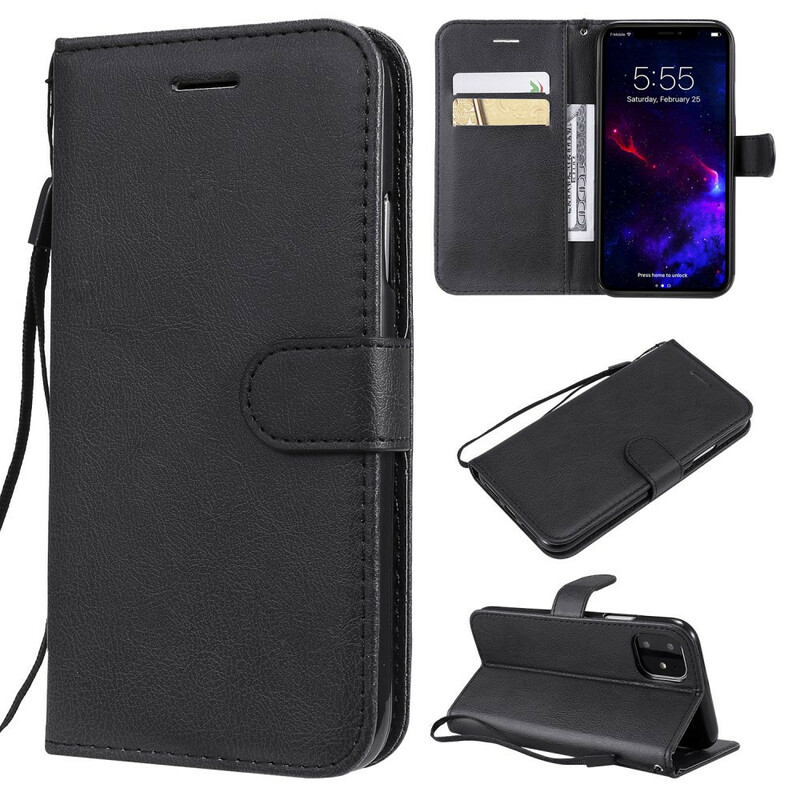 Housse iPhone 11 Effet Cuir à Lanière Housse iPhone 11 Effet Cuir à Lanière