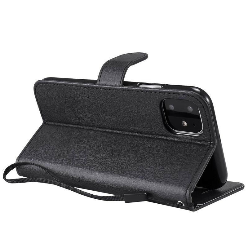 Housse iPhone 11 Effet Cuir à Lanière Housse iPhone 11 Effet Cuir à Lanière