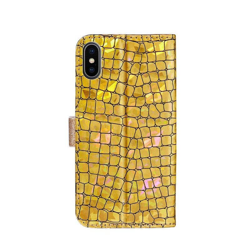 Housse iPhone XS Max Croco Diamants