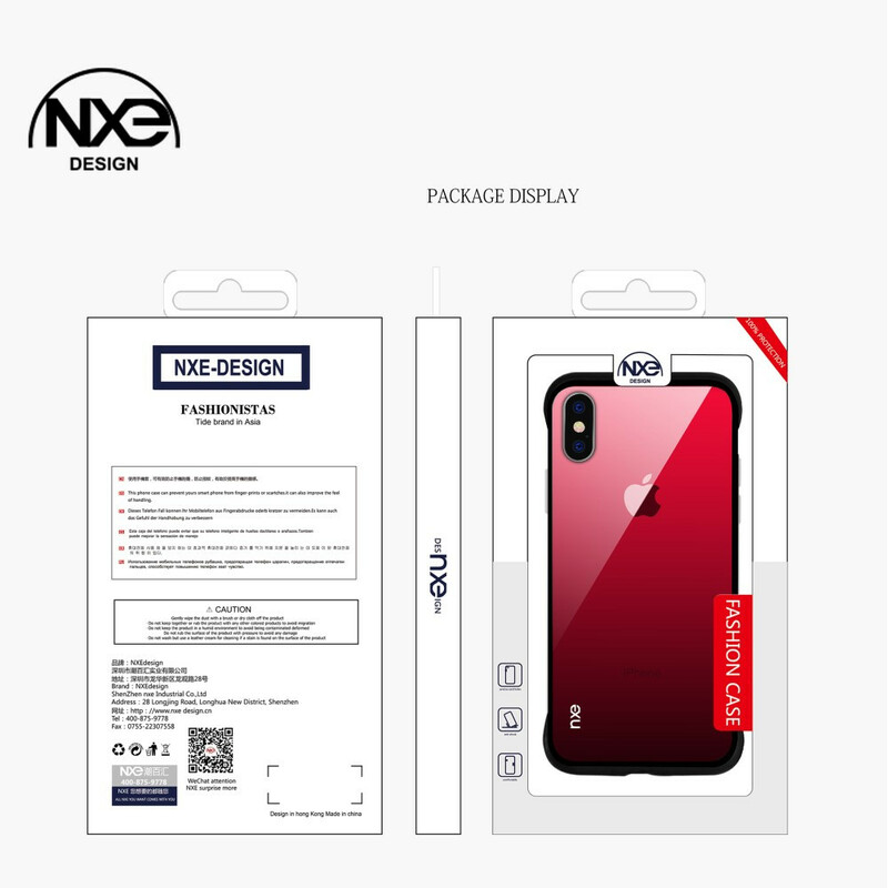 Coque iPhone XS Max NXE Verre Trempé Colors Coque iPhone XS Max NXE Verre Trempé Colors