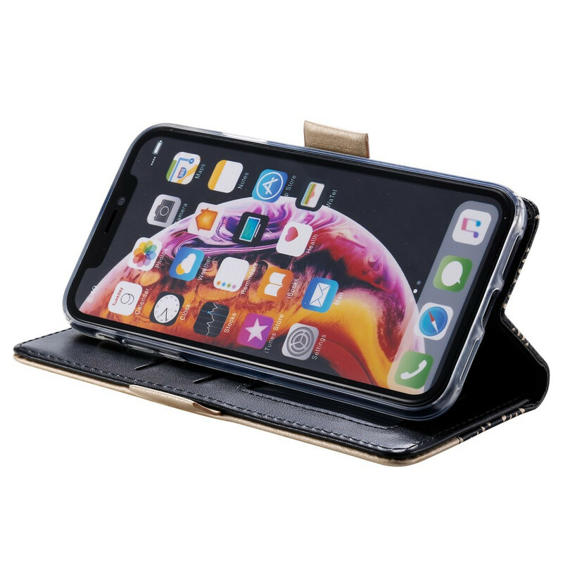 Housse iPhone XS Max Dentelle Porte-Monnaie à Lanière