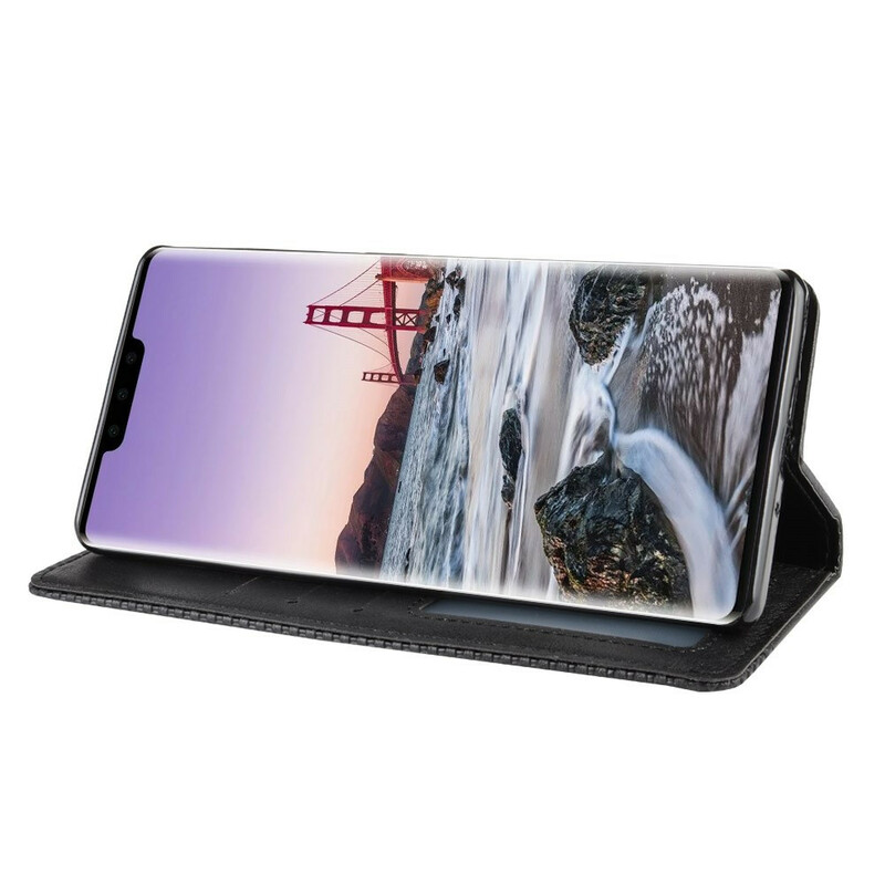 Flip Cover Huawei Mate 30 Pro Effet Cuir Vintage Stylisé Flip Cover Huawei Mate 30 Pro Effet Cuir Vintage Stylisé