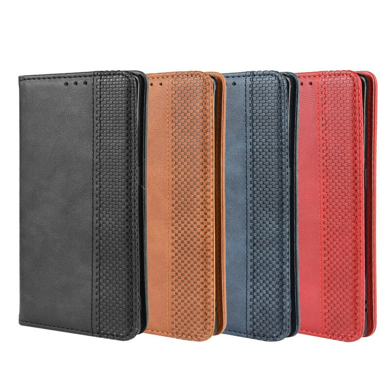 Flip Cover Huawei Mate 30 Pro Effet Cuir Vintage Stylisé