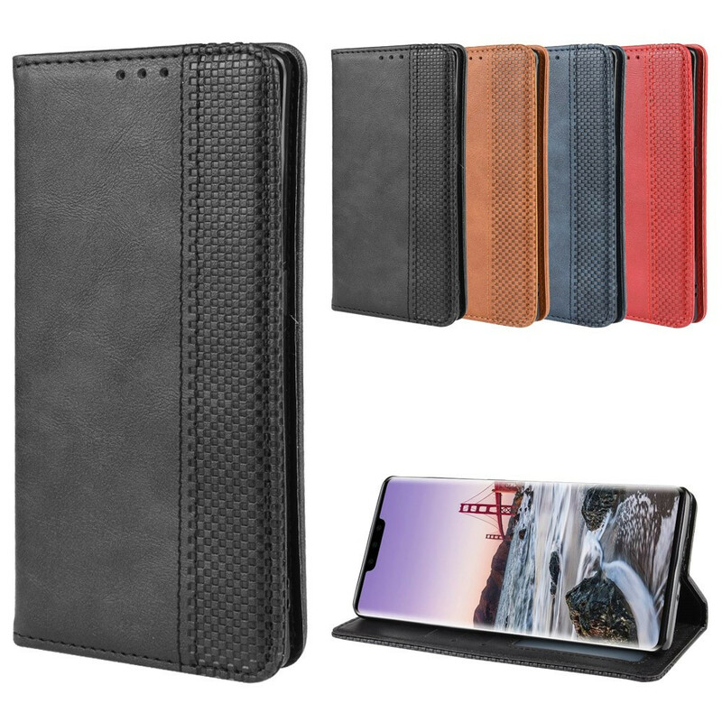 Flip Cover Huawei Mate 30 Pro Effet Cuir Vintage Stylisé Flip Cover Huawei Mate 30 Pro Effet Cuir Vintage Stylisé