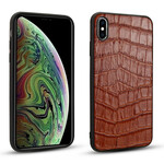 Coque iPhone X Véritable Cuir Texture Crocodile