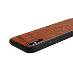 Coque iPhone X Véritable Cuir Texture Crocodile Coque iPhone X Véritable Cuir Texture Crocodile