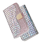 Housse iPhone X Croco Diamants