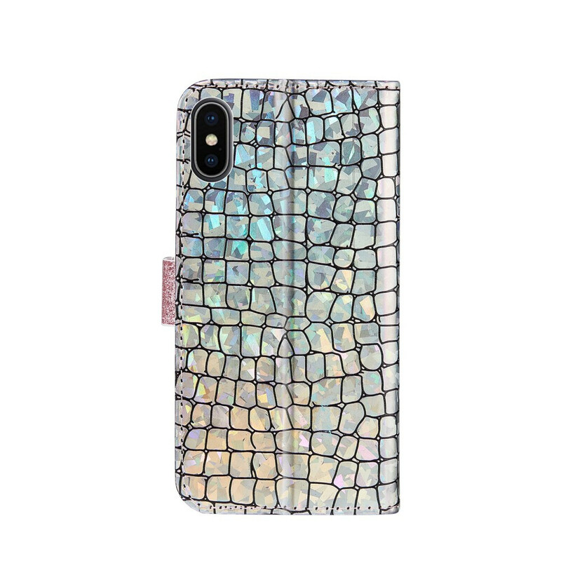 Housse iPhone X Croco Diamants Housse iPhone X Croco Diamants