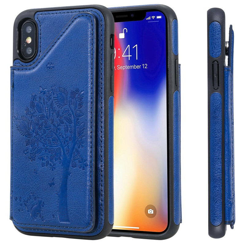 Coque iPhone X Porte-Cartes Support Impression Chat Coque iPhone X Porte-Cartes Support Impression Chat