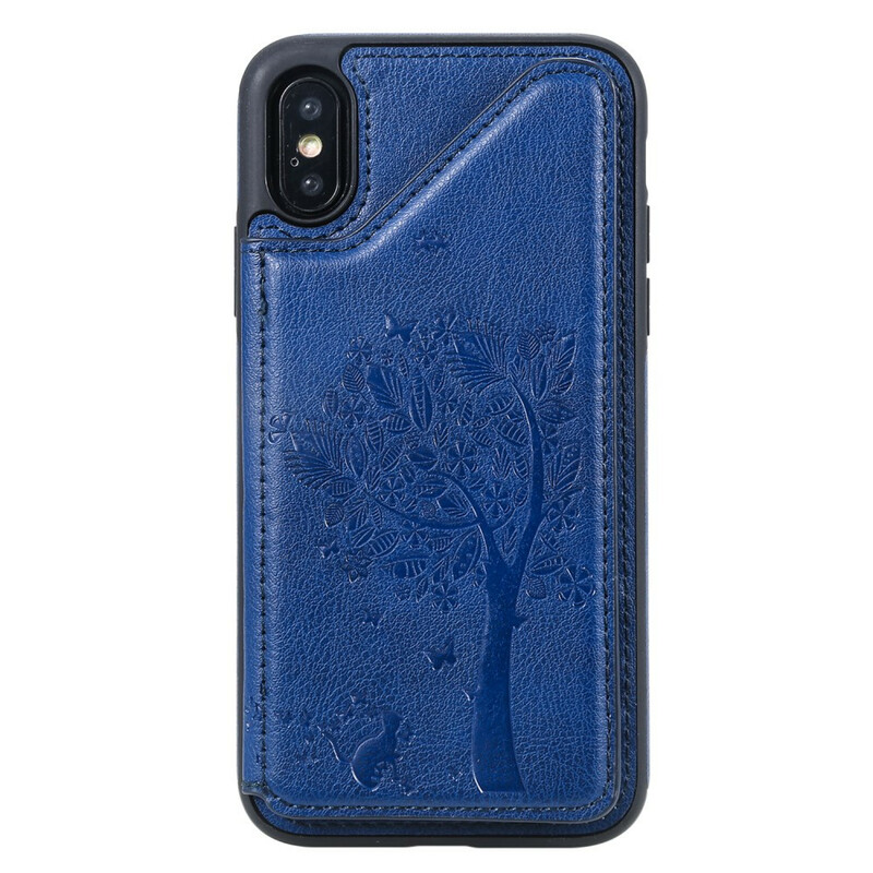 Coque iPhone X Porte-Cartes Support Impression Chat Coque iPhone X Porte-Cartes Support Impression Chat