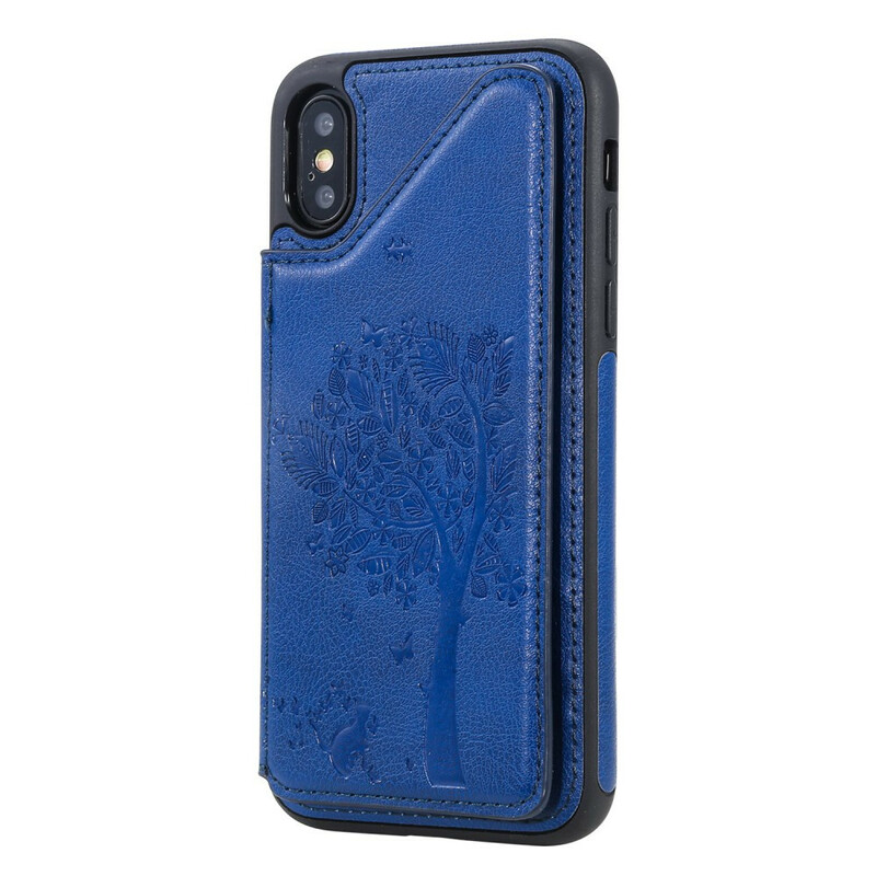 Coque iPhone X Porte-Cartes Support Impression Chat Coque iPhone X Porte-Cartes Support Impression Chat