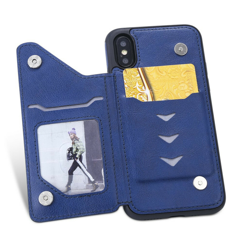 Coque iPhone X Porte-Cartes Support Impression Chat Coque iPhone X Porte-Cartes Support Impression Chat