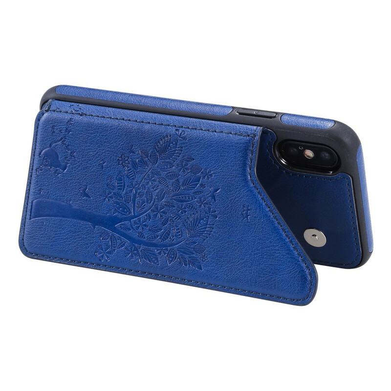 Coque iPhone X Porte-Cartes Support Impression Chat Coque iPhone X Porte-Cartes Support Impression Chat