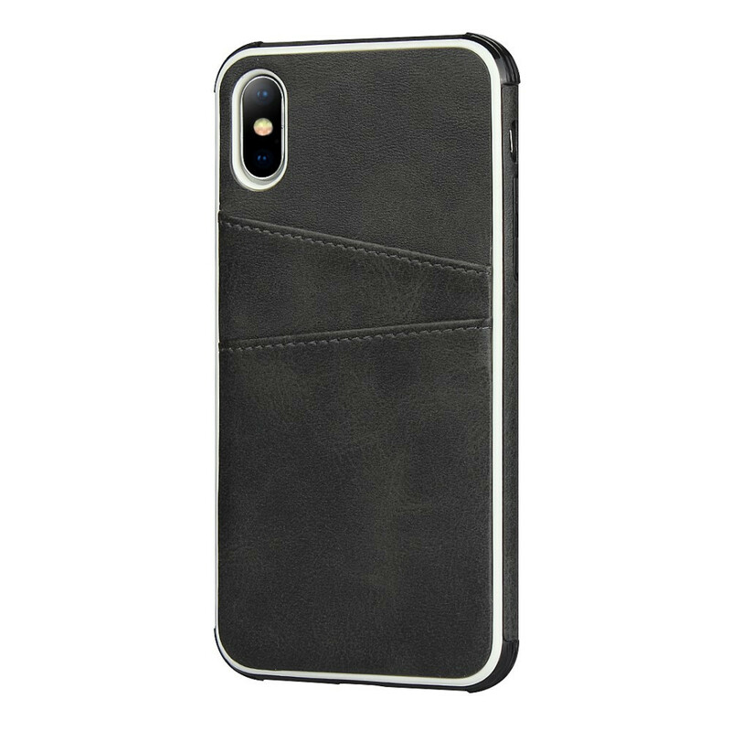 Coque iPhone X Monochrome Double Porte-Cartes Coque iPhone X Monochrome Double Porte-Cartes