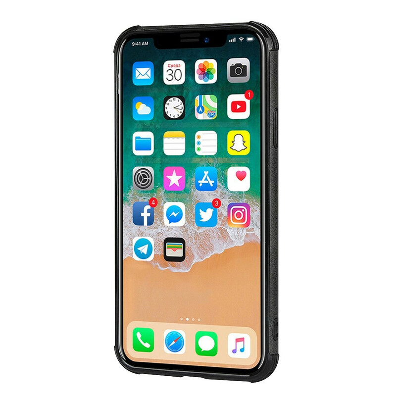 Coque iPhone X Monochrome Double Porte-Cartes Coque iPhone X Monochrome Double Porte-Cartes