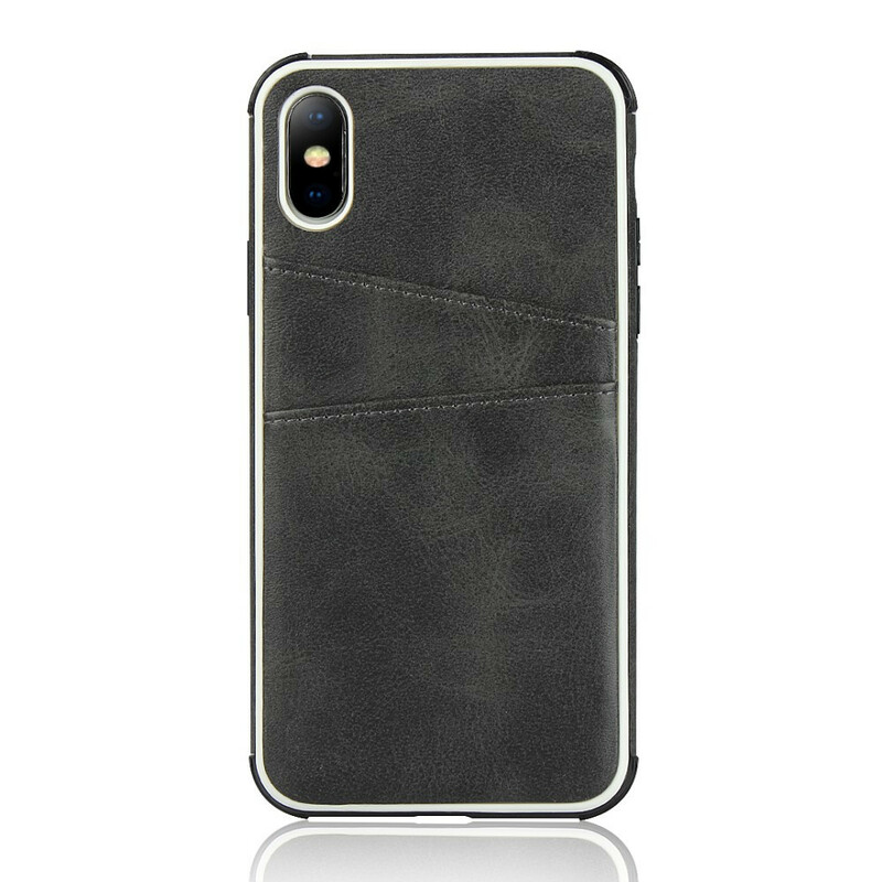 Coque iPhone X Monochrome Double Porte-Cartes Coque iPhone X Monochrome Double Porte-Cartes