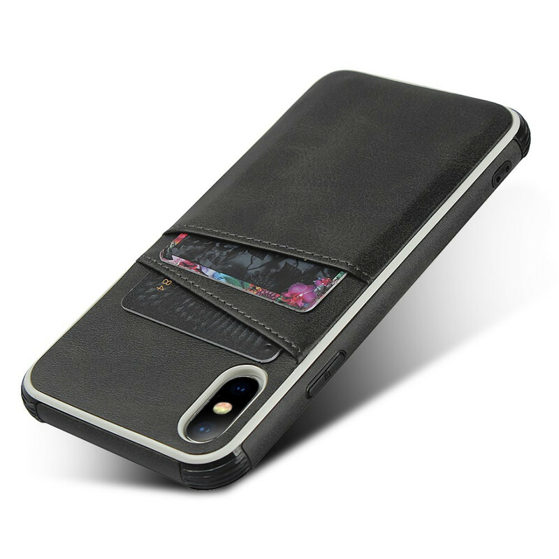 Coque iPhone X Monochrome Double Porte-Cartes Coque iPhone X Monochrome Double Porte-Cartes