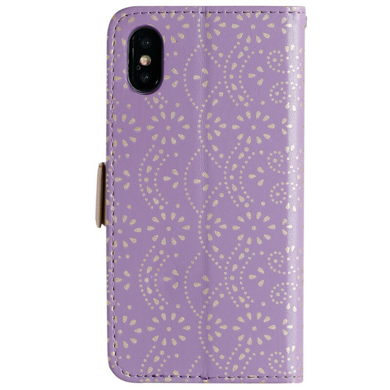 Housse iPhone X Dentelle Porte-Monnaie à Lanière Housse iPhone X Dentelle Porte-Monnaie à Lanière