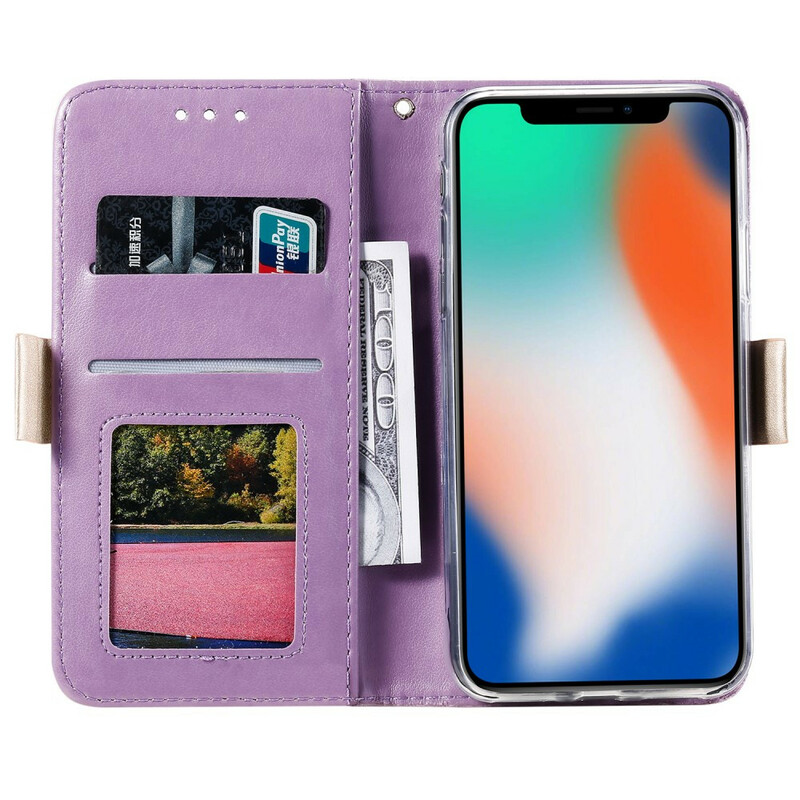 Housse iPhone X Dentelle Porte-Monnaie à Lanière Housse iPhone X Dentelle Porte-Monnaie à Lanière