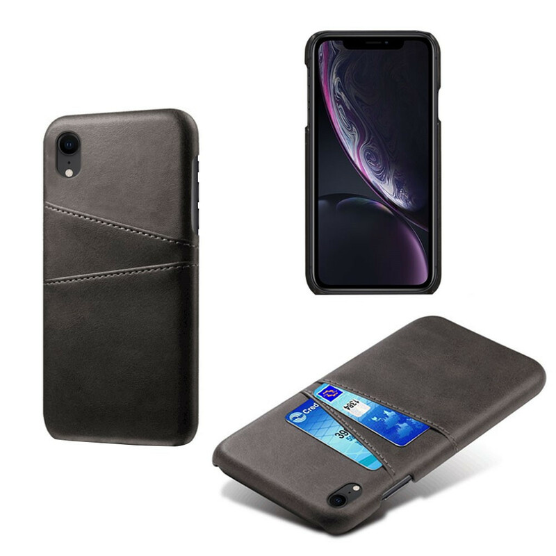 Coque iPhone XR Porte Cartes effet cuir