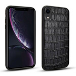 Coque iPhone XR Véritable Cuir Texture Crocodile