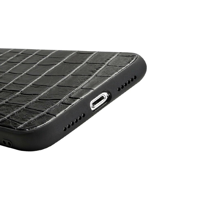 Coque iPhone XR Véritable Cuir Texture Crocodile Coque iPhone XR Véritable Cuir Texture Crocodile