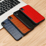 Coque iPhone XR Véritable Cuir Texture Crocodile Coque iPhone XR Véritable Cuir Texture Crocodile