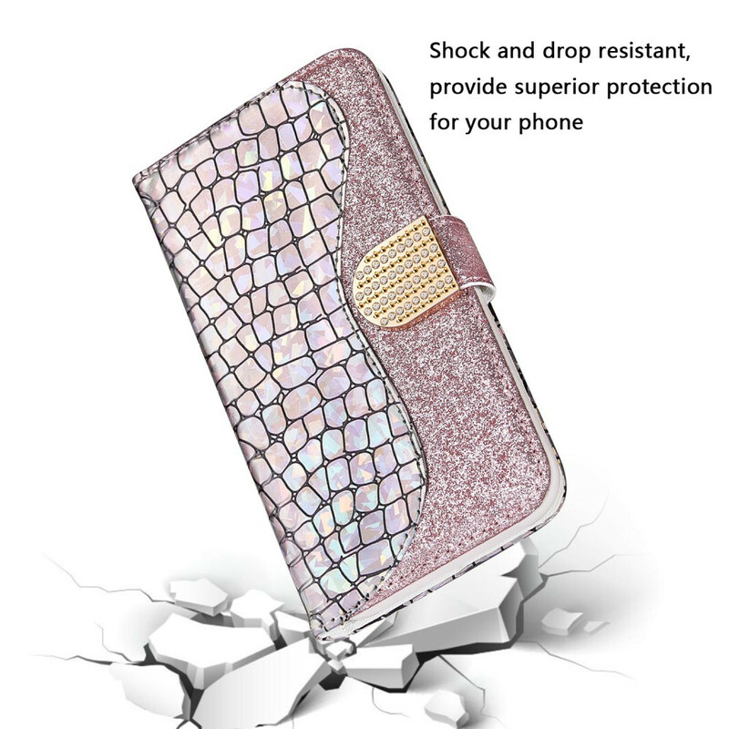 Housse iPhone XR Croco Diamants Housse iPhone XR Croco Diamants