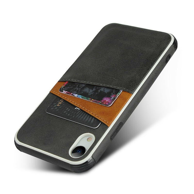 Coque iPhone XR Bicolore Double Porte-Cartes Coque iPhone XR Bicolore Double Porte-Cartes